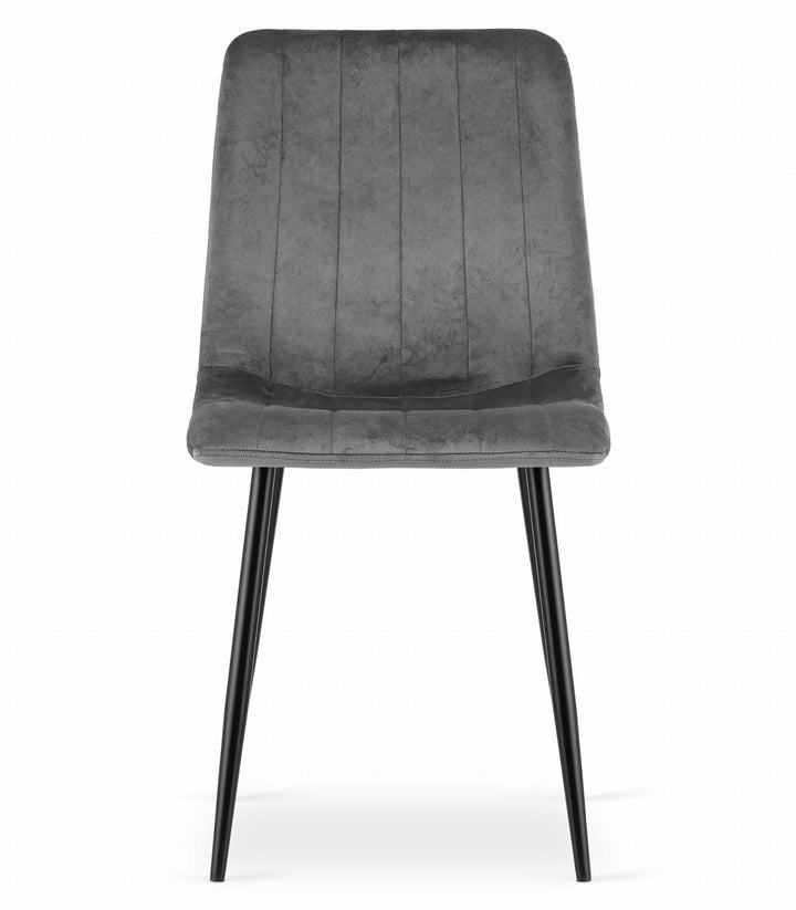 Sæt med NP bord 120x80cm Craft Sort + 4 LAVA stole grå