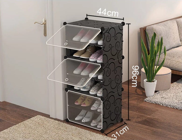 Modulært skoskab med 6 niveauer