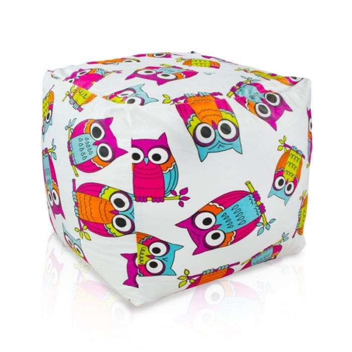 Square Cube Ottoman - Premium Printed Fabric