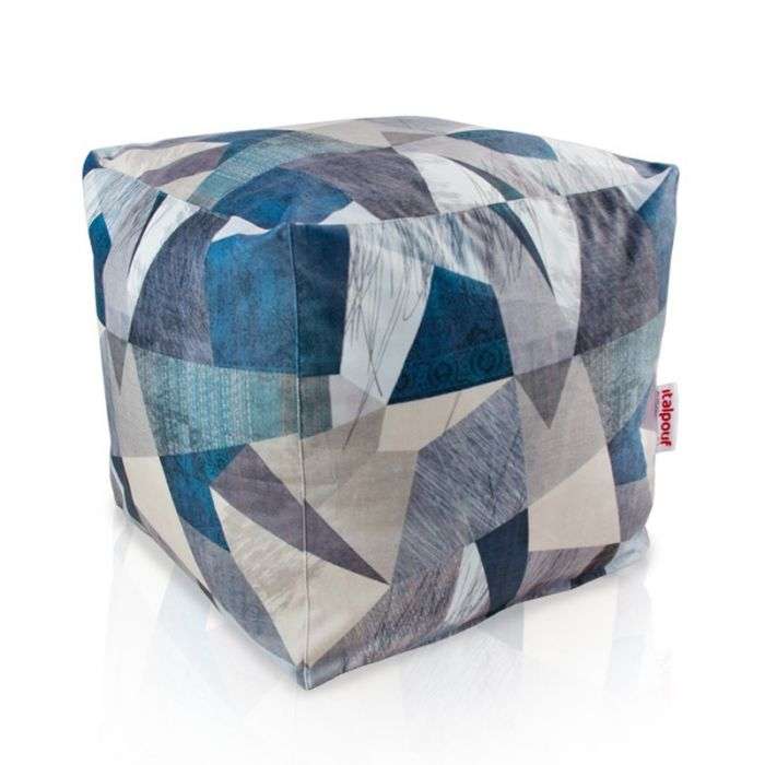 Square Cube Ottoman - Premium Printed Fabric
