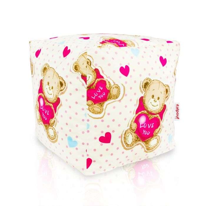 Square Cube Ottoman - Premium Printed Fabric