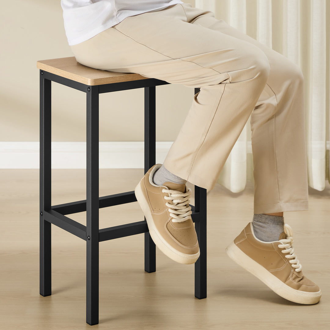 2 styks barstole – sonoma eg / sort | loftstil