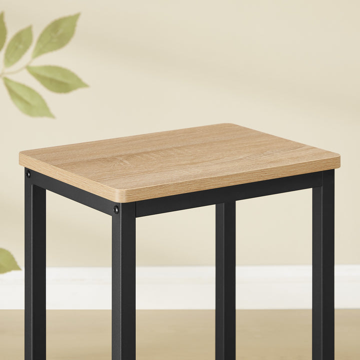 2 styks barstole – sonoma eg / sort | loftstil