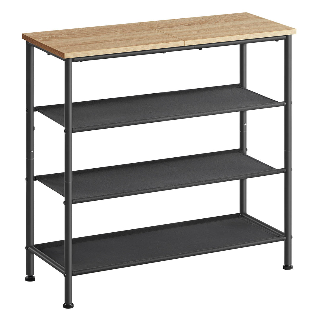 Loft style skoreol – sonoma eg / sort | praktisk og pladsbesparende