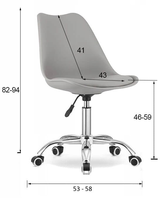 OSKAR PRINT kontorstol – minimalistisk design og ergonomisk komfort (hvid)