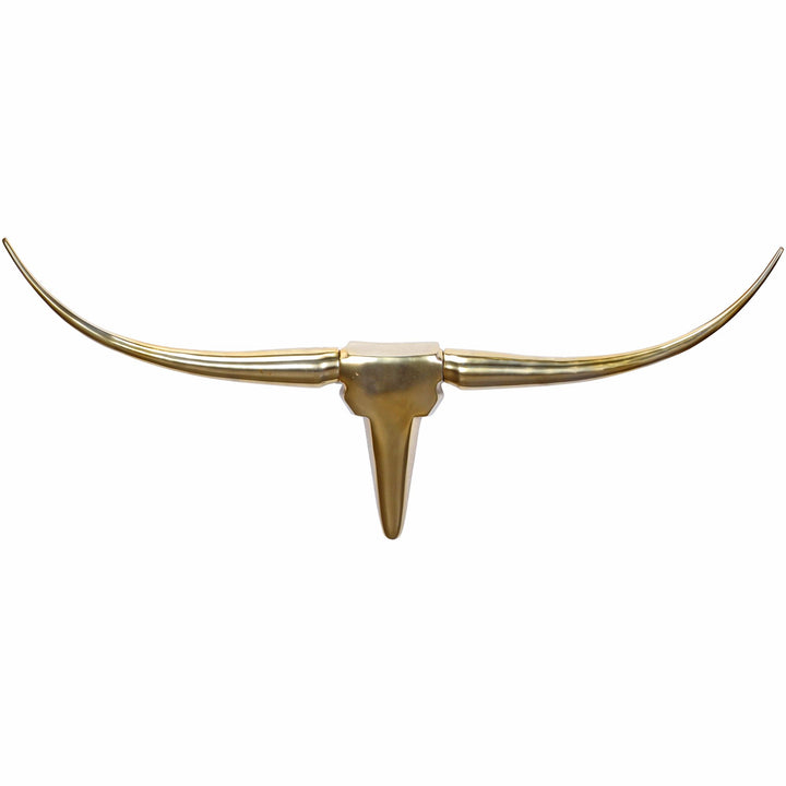 Dekorative Tyregevir M WL1.392 Guld 100 cm Aluminium Design Horn, Moderne Tyrehovedhorn Vægdekoration, Metal Gevir Jagttrofæ Vægskulptur, Stor Longhorn Vægdekoration
