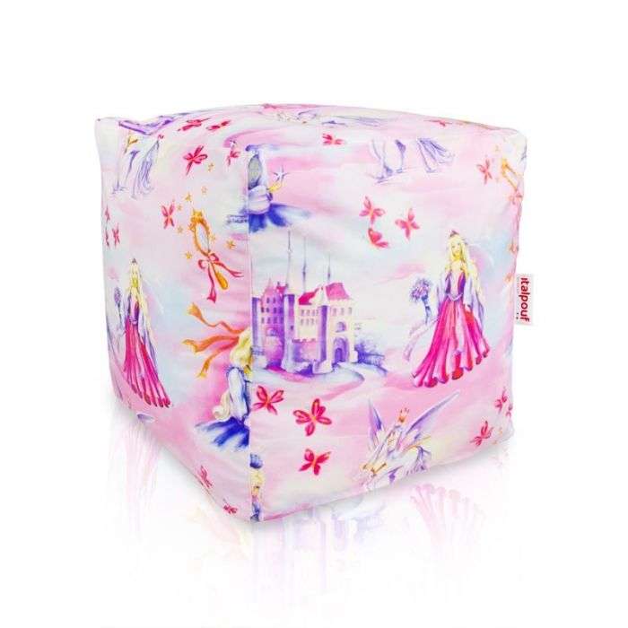 Square Cube Ottoman - Premium Printed Fabric