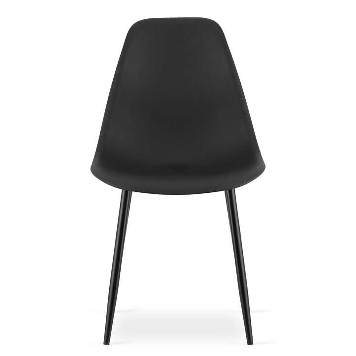 Sæt med NP bord 120x80cm Craft + sort + 4 WAT stole sort/sorte ben