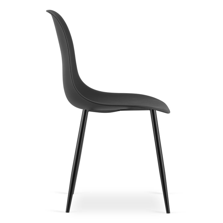 Sæt med NP bord 120x80cm Craft + sort + 4 WAT stole sort/sorte ben