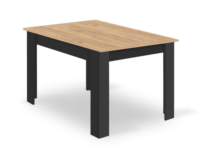 Sæt med NP bord 120x80cm Artisan sorte ben + 4 WAT sorte stole / sorte ben