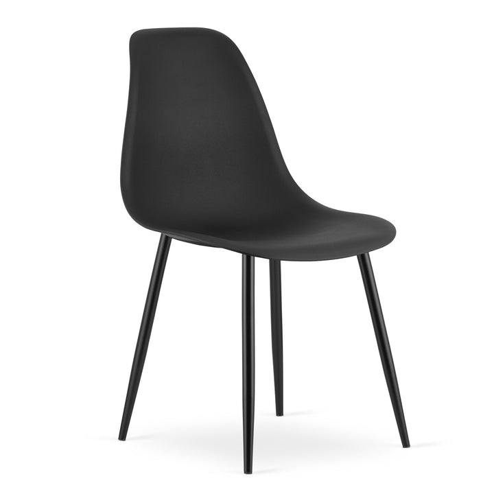 Sæt med NP bord 120x80cm Artisan sorte ben + 4 WAT sorte stole / sorte ben