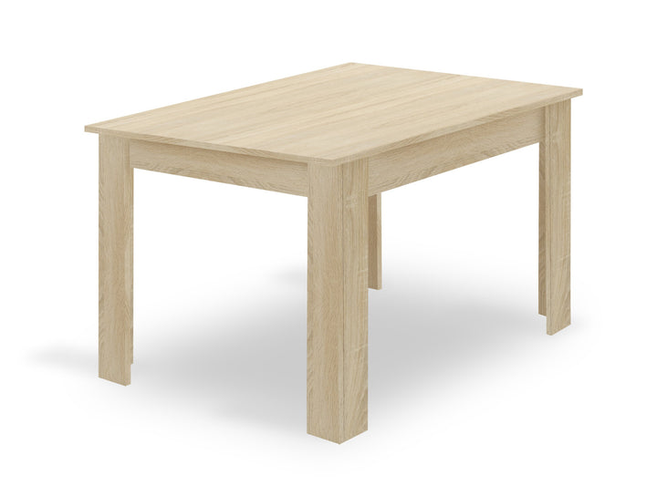 Sæt: NP Bord 120x80cm Sonoma Eg + 4 WAT Stole Grå / Naturlige Ben