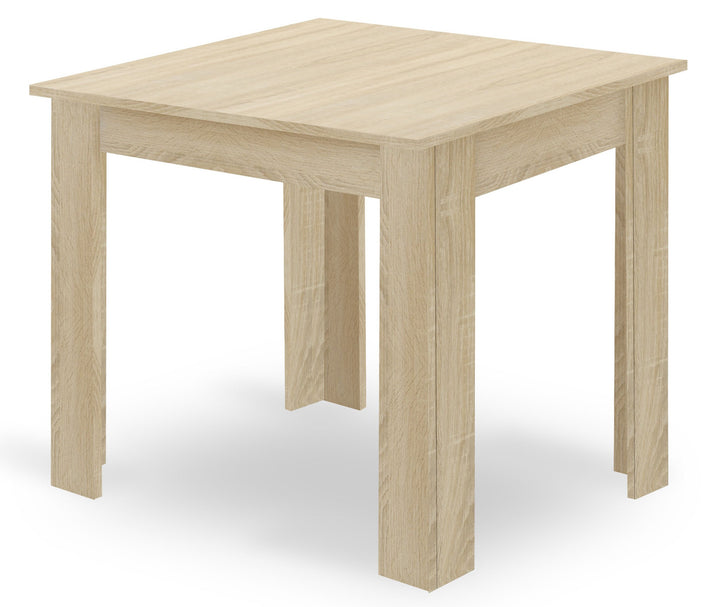 Sæt: NP Bord 80x80cm Sonoma Eg + 4 WAT Stole hvide / naturlige ben