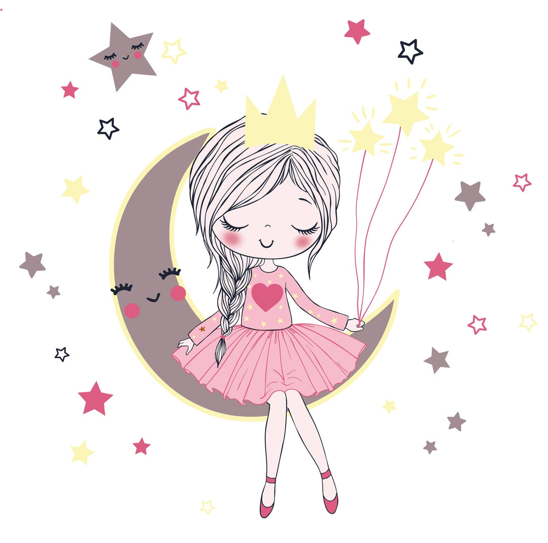 FALA 140x70 børneseng med skuffe - Sovende prinsesse