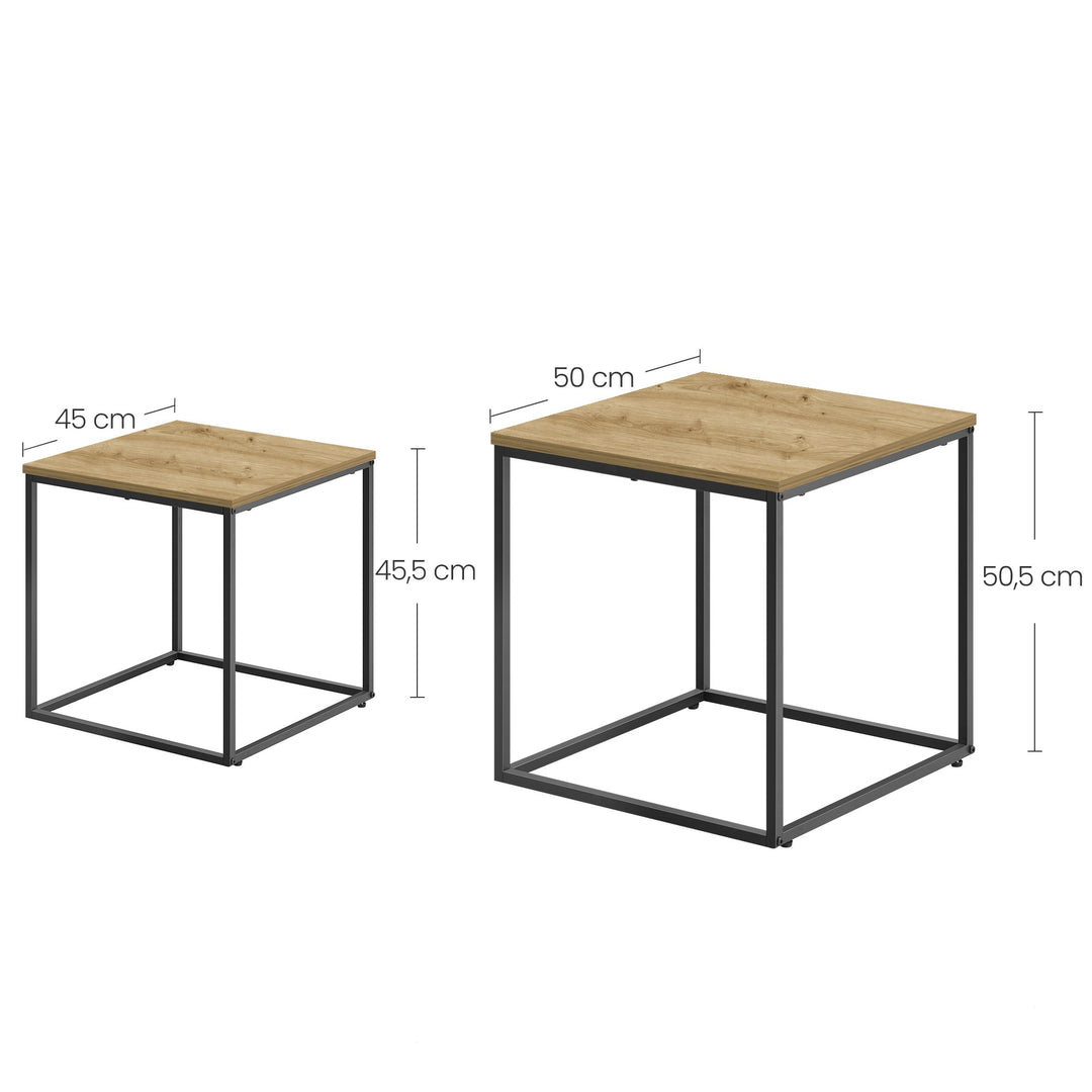 Sofaborde – sæt med 2 stk. | ARTISAN OAK / sort