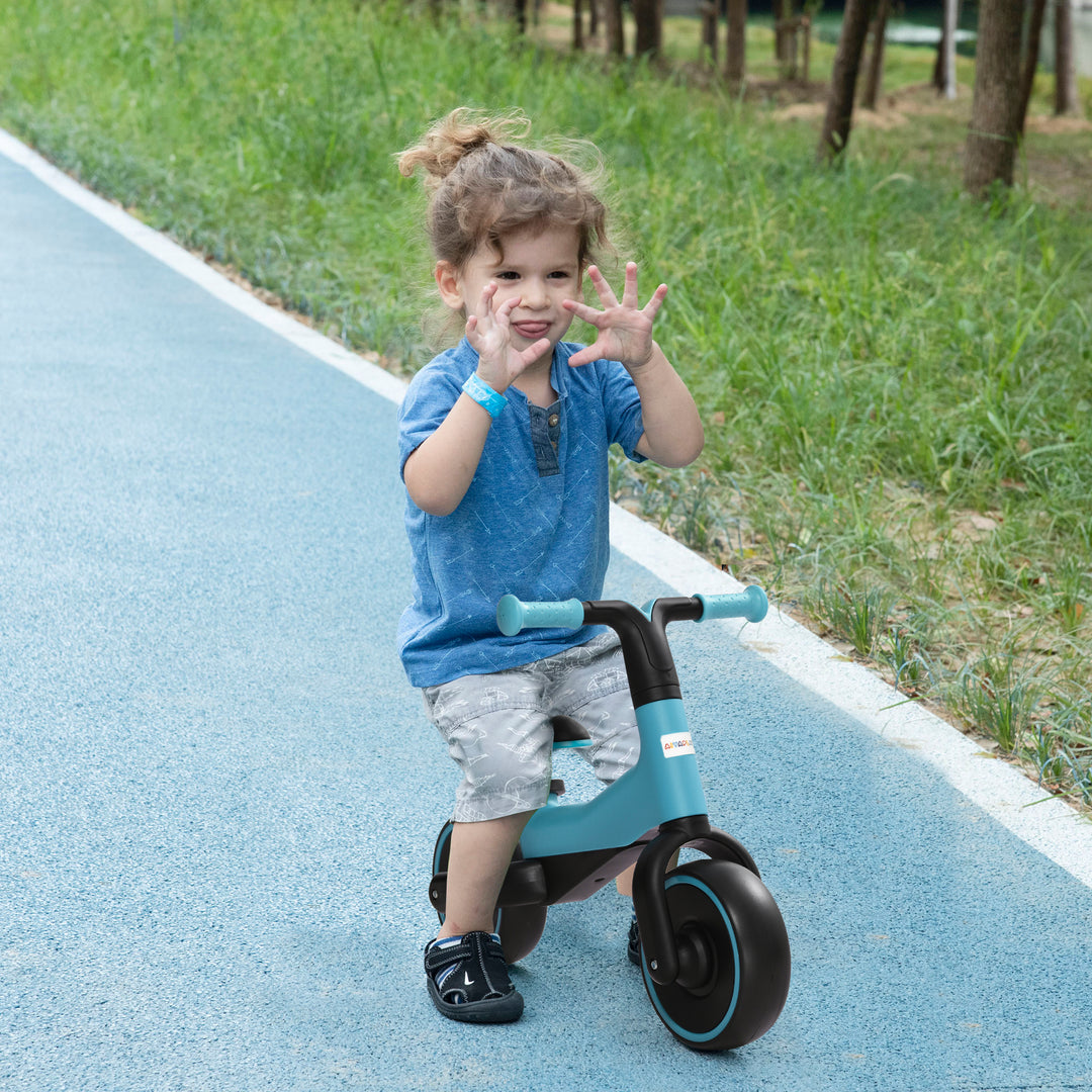Løbecykel til børn 1,5-3 år, letvægts: kun 3,5 kg, højdejusterbart sæde, metalstel, blå