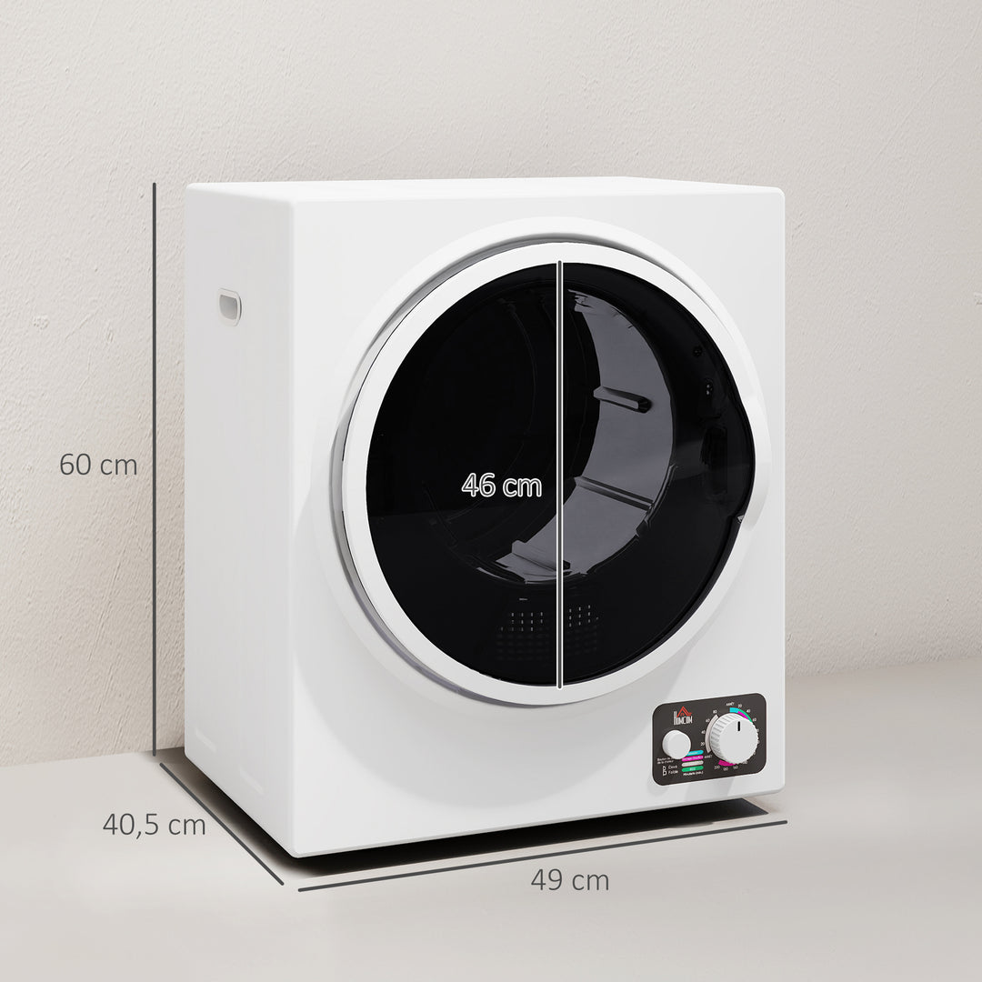 Mini tørretumbler 4 kg med 4 programmer, 2 varmeniveauer, sterilisering op til 65℃, 850W til tøj