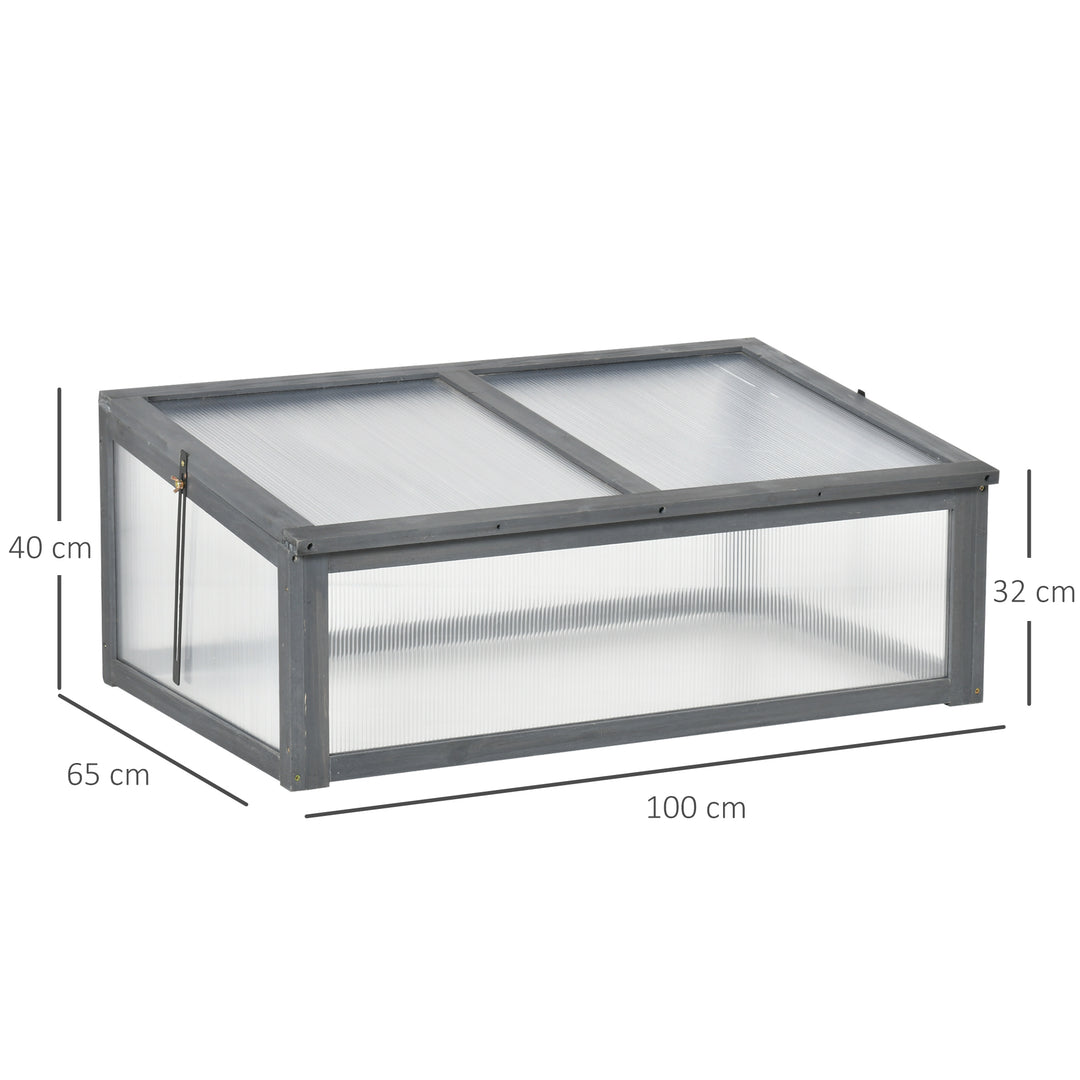 Minidrivhus, lille havedrivhus, med pc-paneler, god lysgennemgang, 100l x 65b x 40h cm