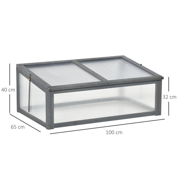 Minidrivhus, lille havedrivhus, med pc-paneler, god lysgennemgang, 100l x 65b x 40h cm