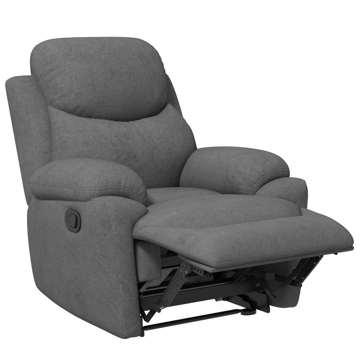 Lænestol tv-stol, lænefunktion hørlook, 93 cm x 88 cm x 102 cm, grå