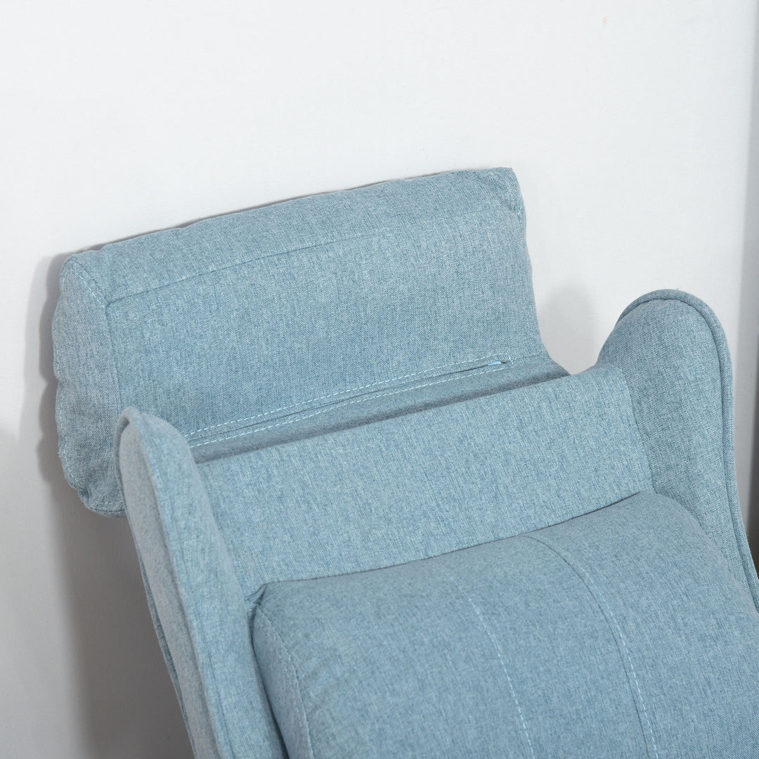 Børnesofa, børnelænestol med fodstøtte, armlæn, justerbar ryglæn, lænestol, børnesofa, stol, dagseng, børnesofa til 3-5-årige drenge og piger, blå