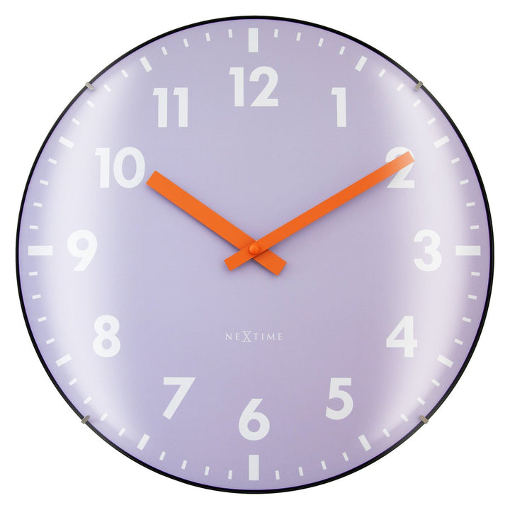 Vægur 35 cm kuplet glaslinse-Silent-Glass-NeXtime 'Duomo'