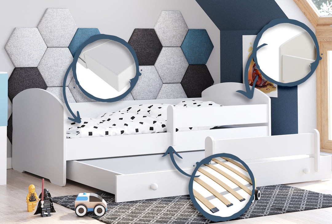 Dobbeltseng LUK 160x80 hvid