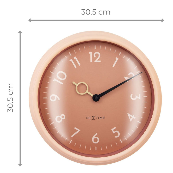 Vægur 30,5 cm-Silent-ABS-NeXtime 'Golden Hour Wall'