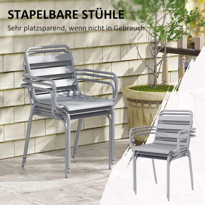 5-Delt havesiddegruppe, udendørs siddegruppe, havemøbelsæt, vejrbestandig, moderne design, 80 x 80 x 74 cm, grå