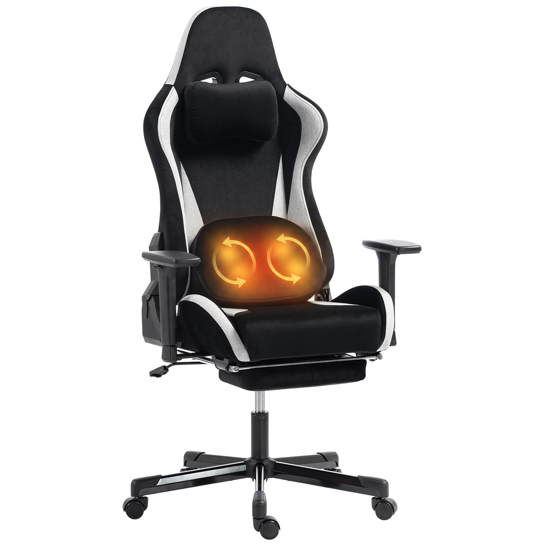 Gamingstol Ergonomisk gamingstol med æltemassage og varme