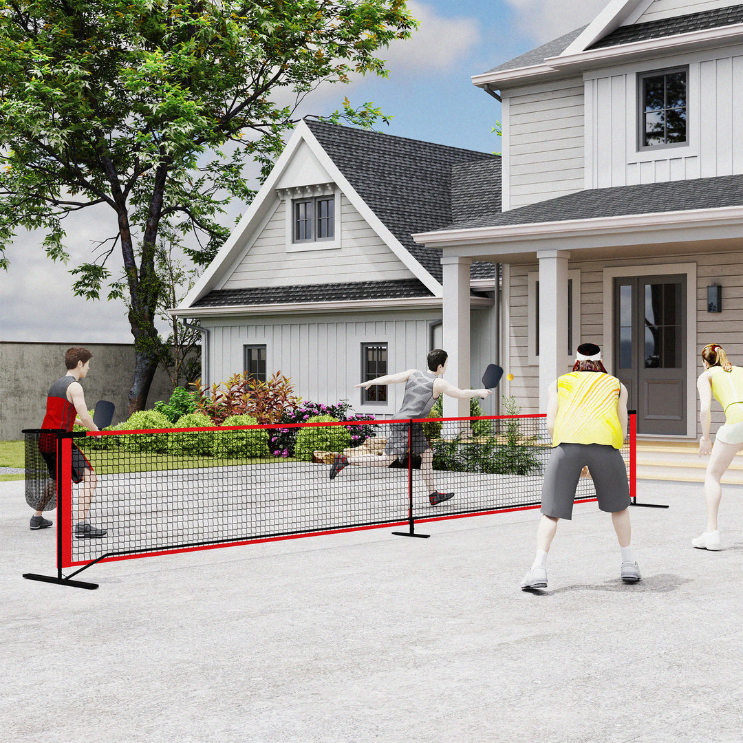 Bærbart sæt med pickleballnet, 6,7 m pickleballsystem med net