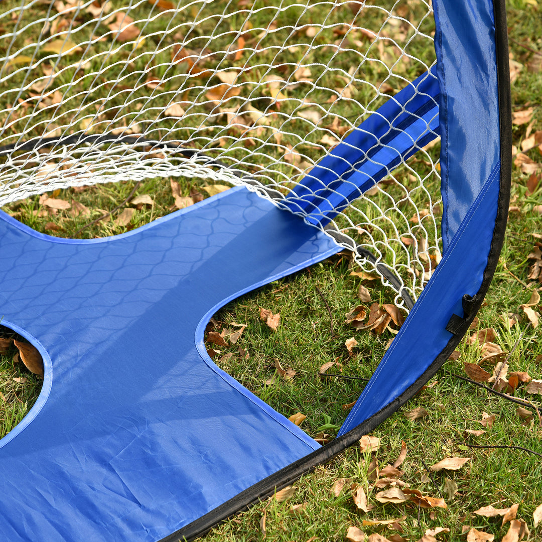 Fodboldmål, pop-up-mål, bærbart fodboldnet, sæt med 2 minimål, mobil med bæretaske, sammenklappelig, blå, 123 x 80 x 80 cm