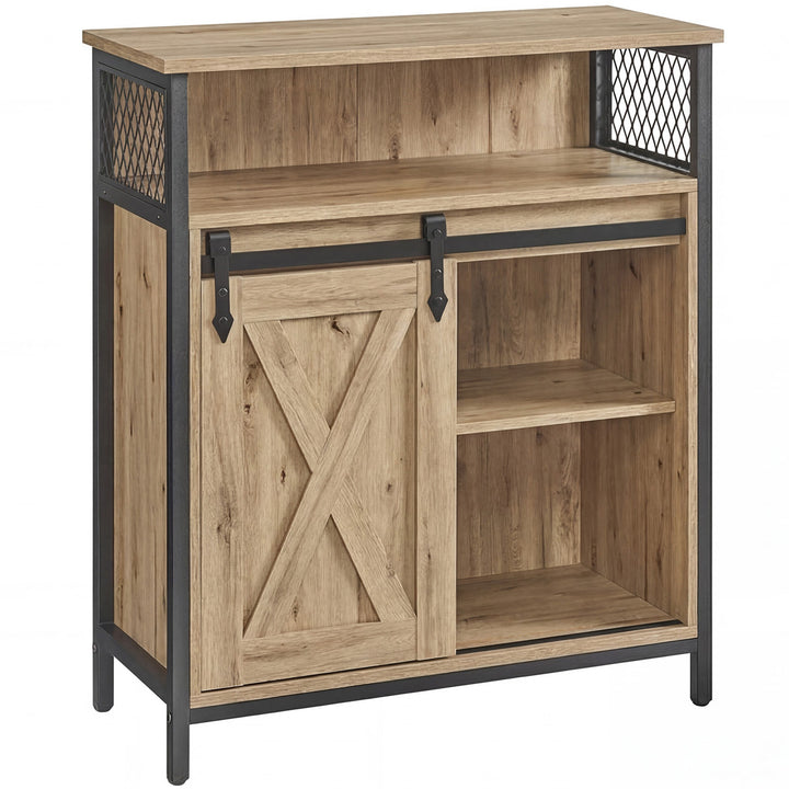 Kommode - med skydedøre – ARTISAN OAK / sort