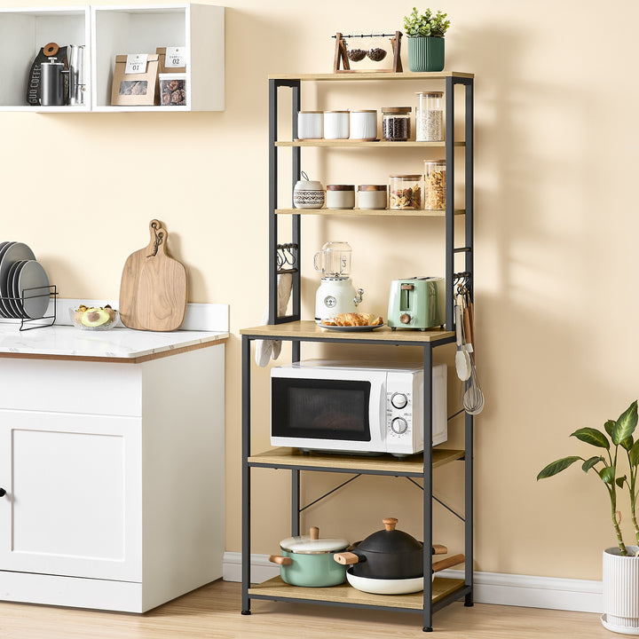 Køkkenorganizer med hylde til hvidevarer – ARTISAN OAK / sort