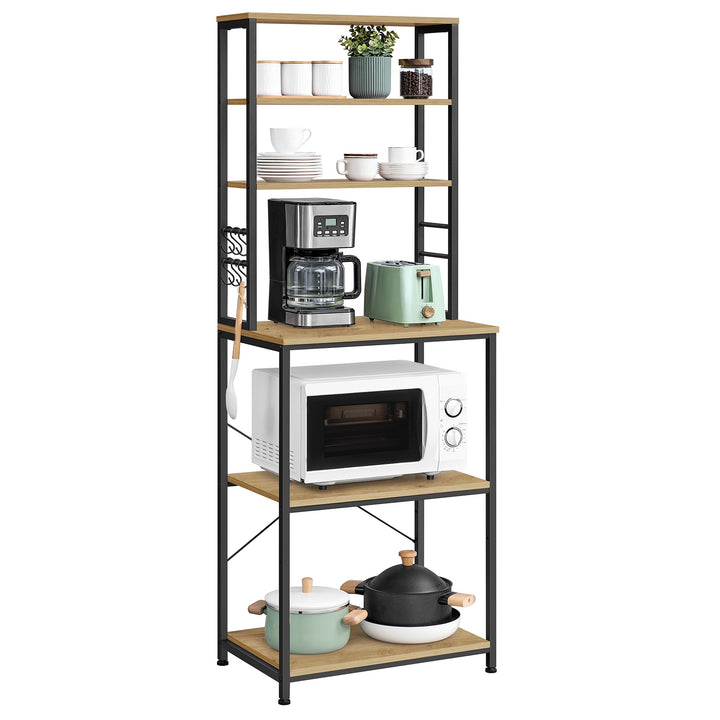 Køkkenorganizer med hylde til hvidevarer – ARTISAN OAK / sort