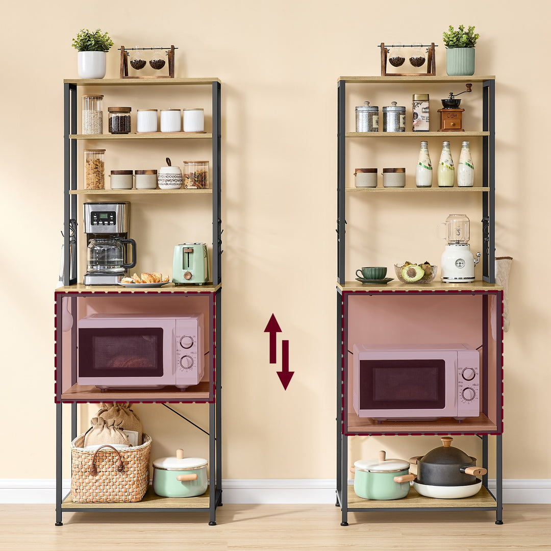 Køkkenorganizer med hylde til hvidevarer – ARTISAN OAK / sort