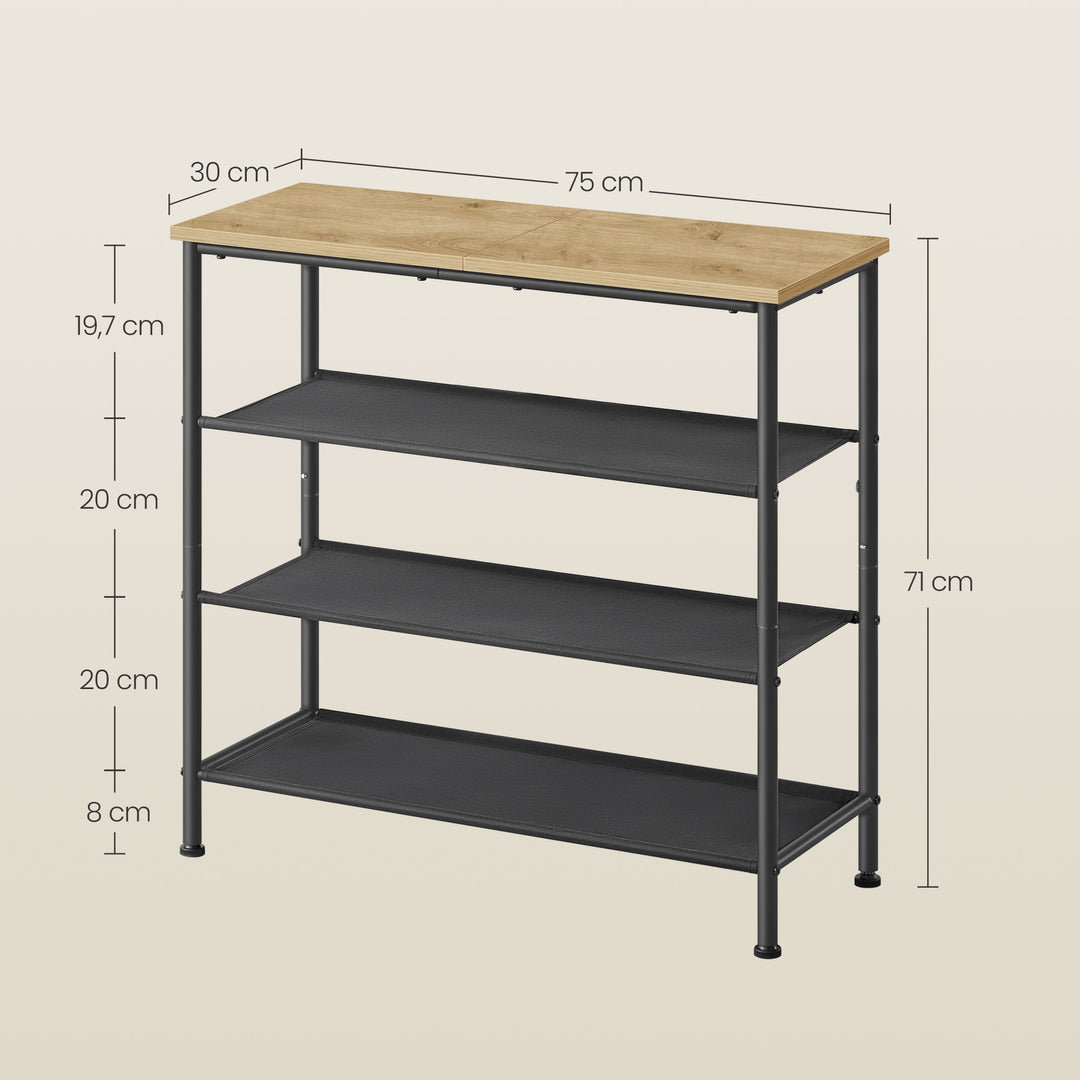 Skoskab i loft-design – ARTISAN OAK / sort