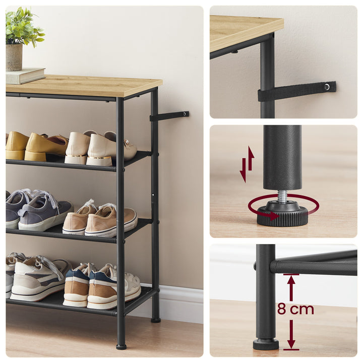 Skoskab i loft-design – ARTISAN OAK / sort