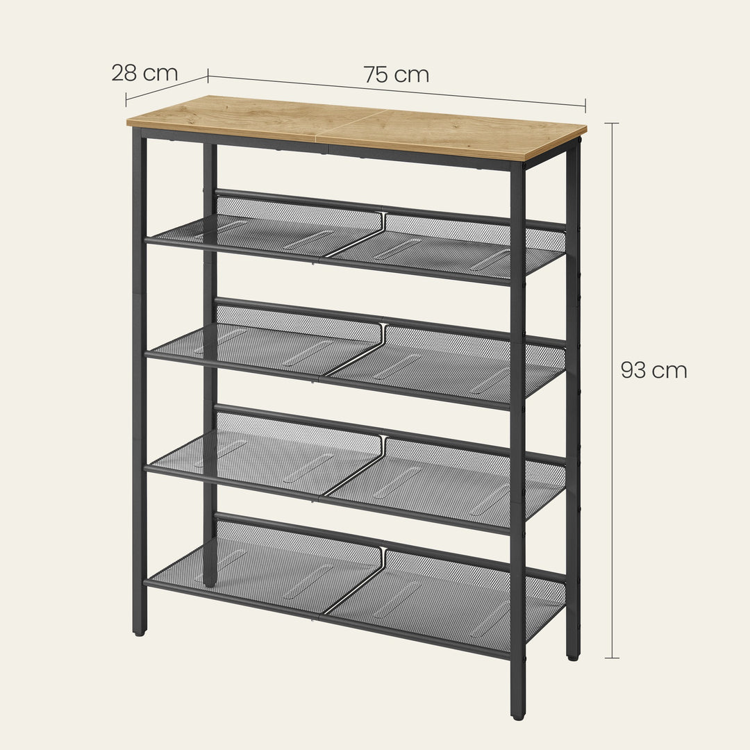 Skoskab – ARTISAN OAK / sort i moderne design
