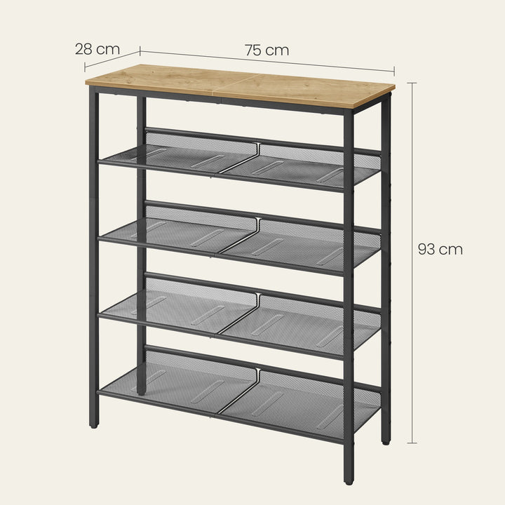 Skoskab – ARTISAN OAK / sort i moderne design