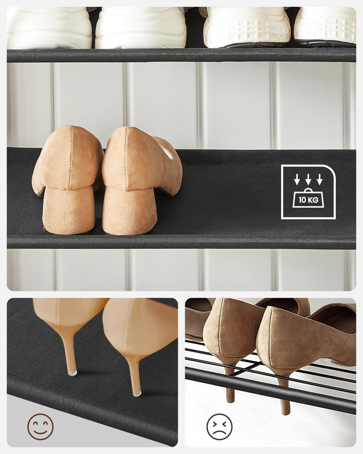 Entrémøbel med tøjstativ, skohylde og sæde – ARTISAN OAK / sort