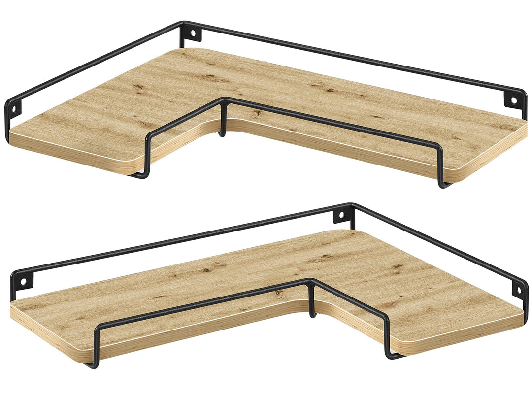 Væghylde 40 cm – ARTISAN OAK / sort