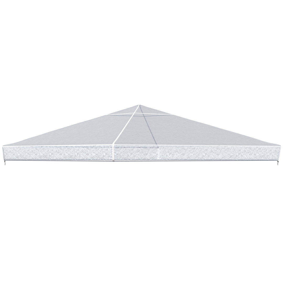 Pavillonregnslag, havepavillonovertræk, vindtæt, vandtæt, plastikpresenning, 300L x 300B x 80H cm
