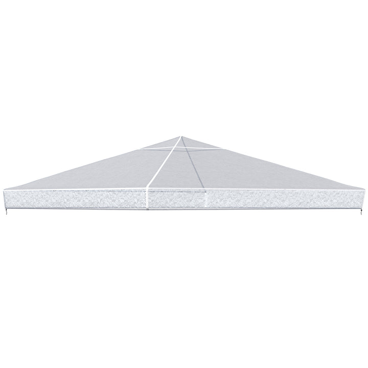 Pavillonregnslag, havepavillonovertræk, vindtæt, vandtæt, plastikpresenning, 300L x 300B x 80H cm