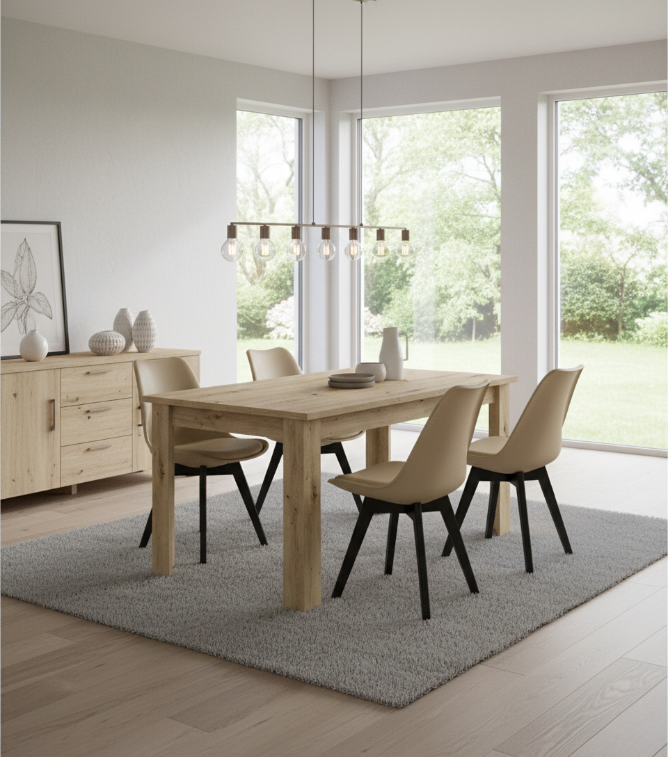 Spisebord 120 x 80 cm – ARTISAN OAK i moderne design