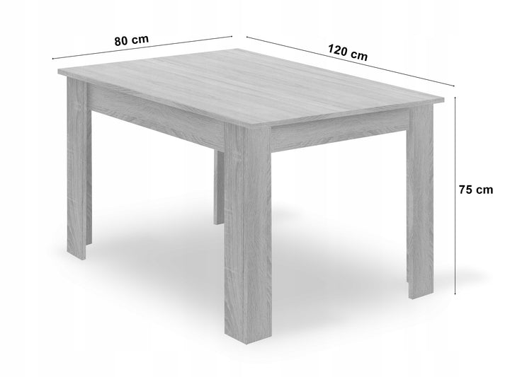 Spisebord 120 x 80 cm – ARTISAN OAK i moderne design