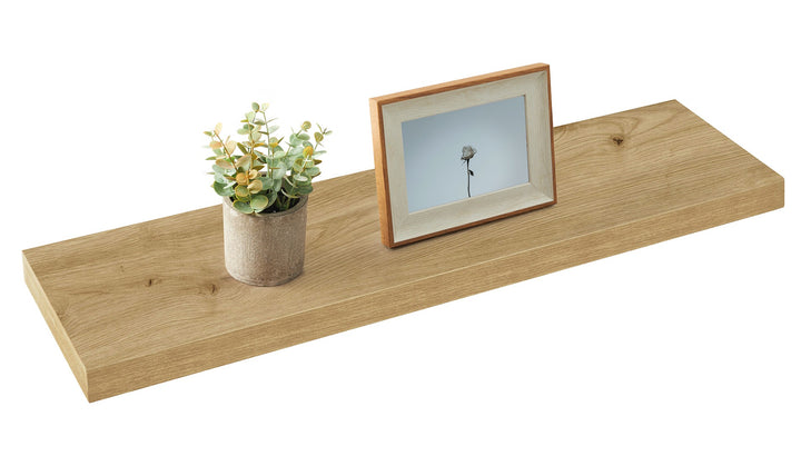 Moderne hylde, naturfarvet, stilren og pladsbesparende, 80cm