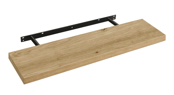 Moderne hylde, naturfarvet, stilren og pladsbesparende, 80cm
