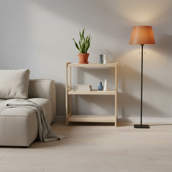 Bogreol i bøgetræ STRONG, 3 hylder, 93x70x43 cm