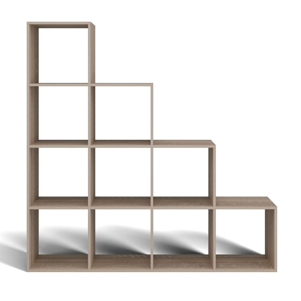 Moderne rumdeler / trappereol, Højde: 153 cm Bredde: 153 cm Dybde: 30 cm Rumstørrelse: 36 x 36 cm